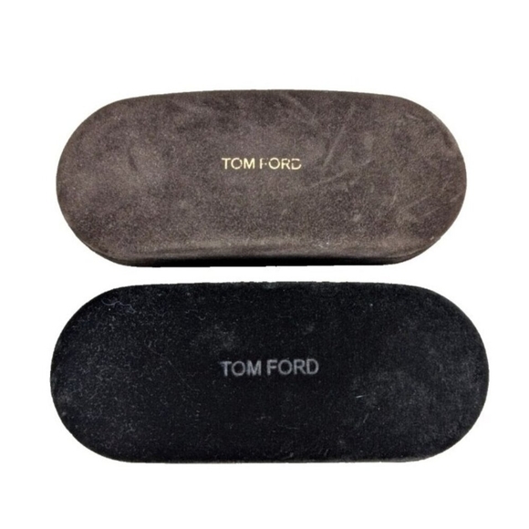 Tom Ford Black & Brown Velvet Logo Eyeglass Sunglass Case 2 of Them EUC - Picture 1 of 7
